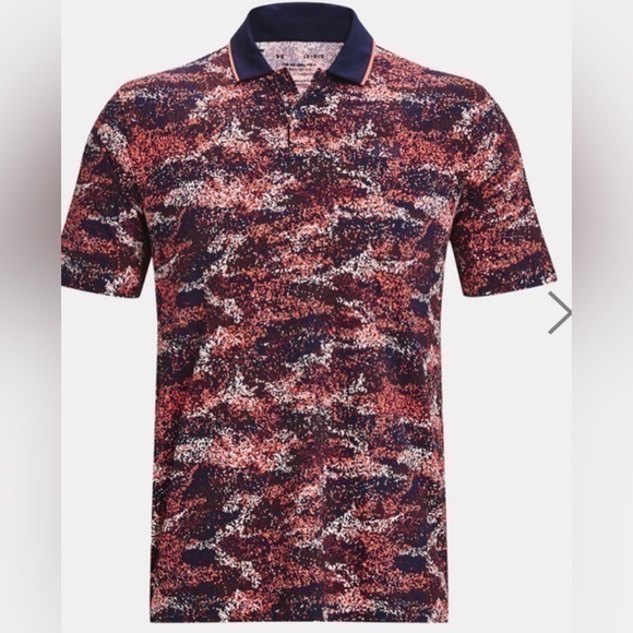 Under Armour Other - Under Armour Men's ISO Chill Edge Golf Polo, Midnight Navy/Venom Red Size